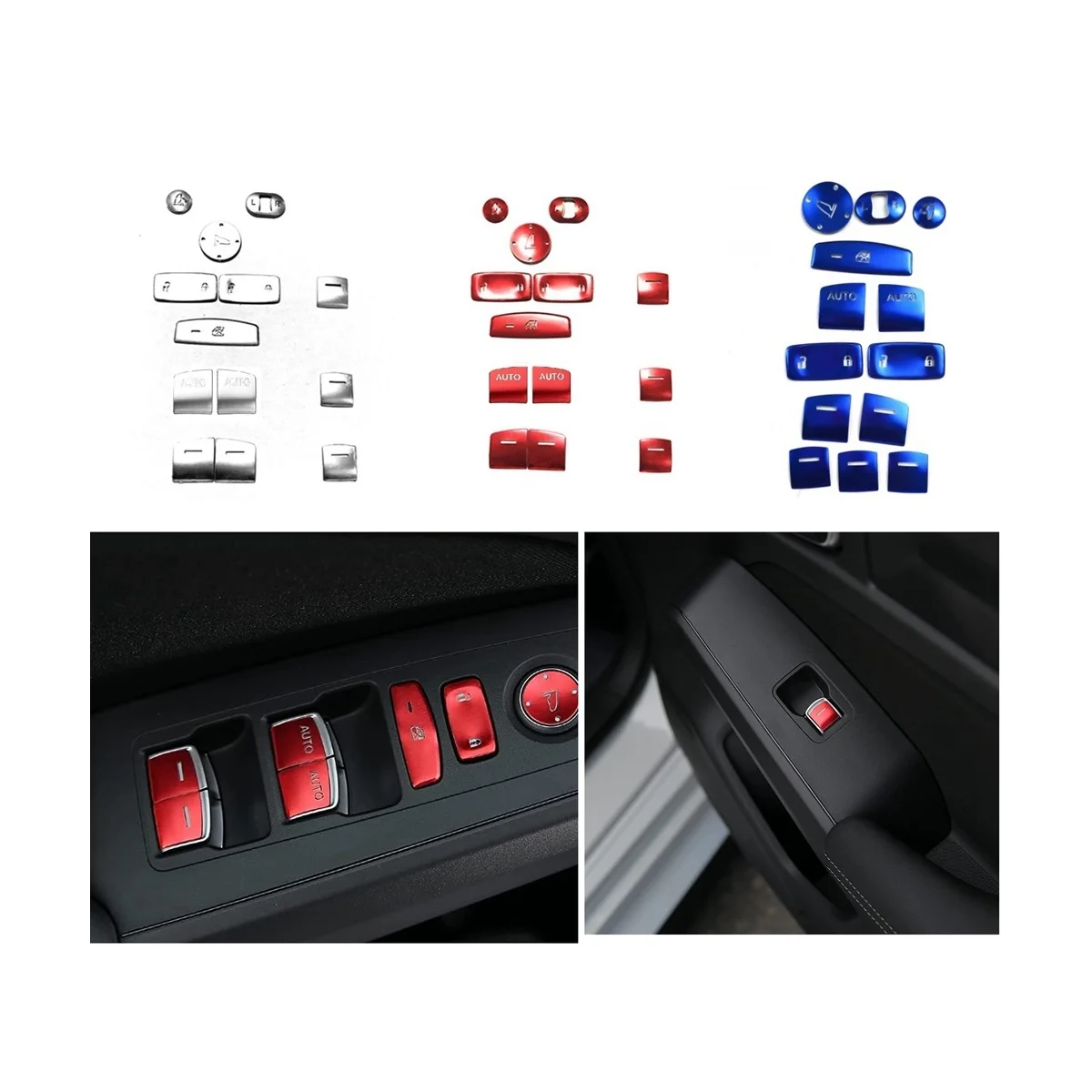 13шт Красное оконное стекло Кнопка включения подъемника Накладка Наклейка для Honda Civic 11-го поколения 2022