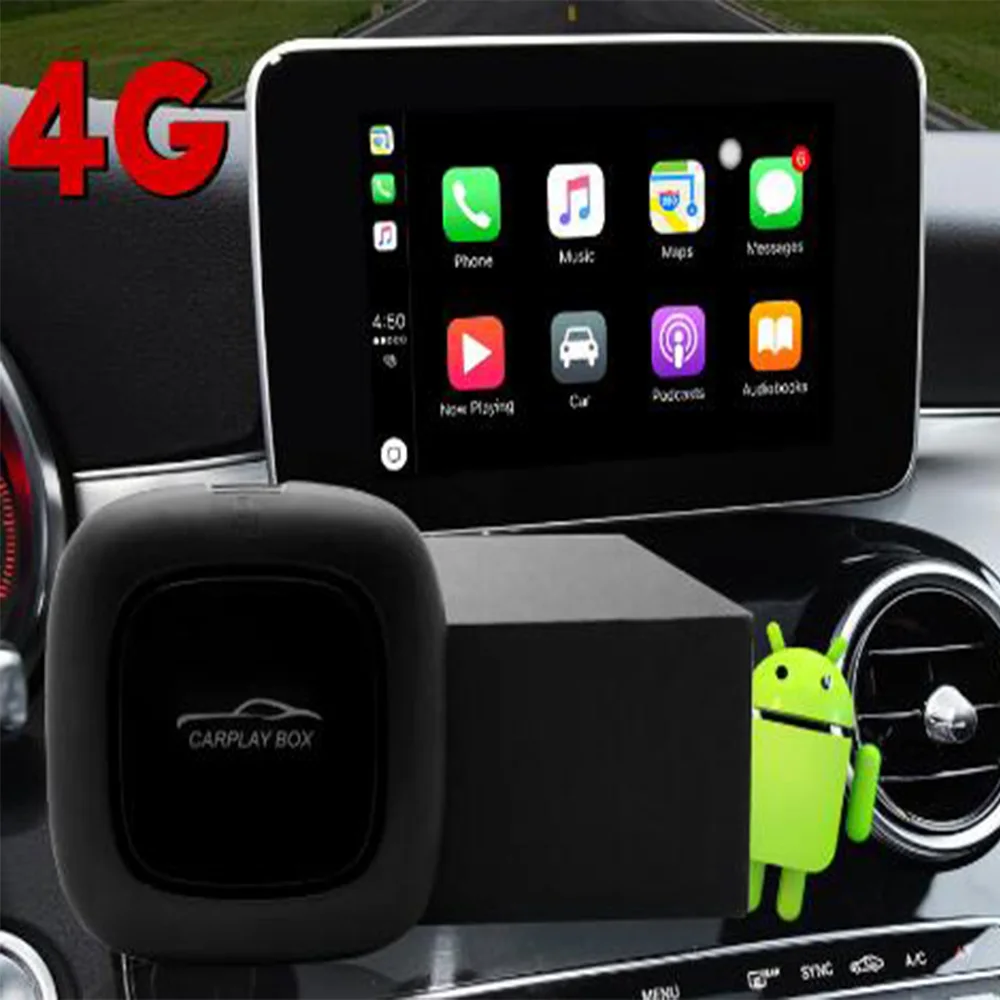 2023 Android Carplay Ai Box Беспроводной Carplay Android Auto Mini Android Box Потоковая Передача Для Автомобилей 4G LTE GPSNetflix YouTube