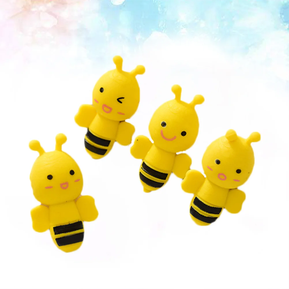 20шт Креативный Ластик в форме пчелы, Мультяшный Ластик, Прекрасный ластик в форме животного, школьные канцелярские принадлежности для студентов