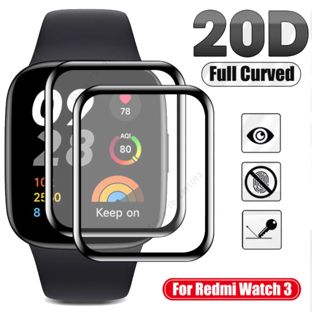 2ШТ Протектор Экрана для Xiaomi Redmi Watch 3 watch2 2lite lite3 Изогнутый Край Полное Покрытие Защитной пленкой Смарт-часов не Стекло