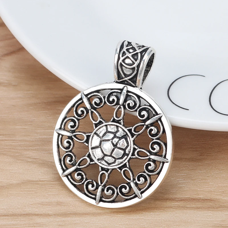 5 Штук античного серебряного цвета в богемном стиле, открытые абстрактные часы, круглые подвески для ожерелий, изготовление ювелирных изделий 35x46 мм