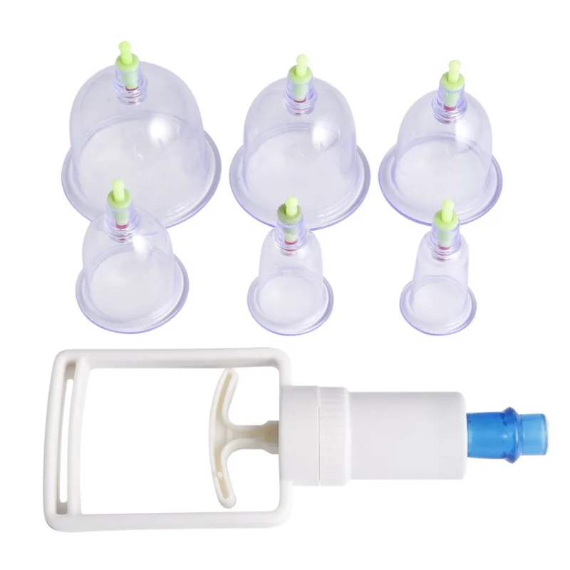 6 чашек Китайского медицинского вакуумного набора для тела Портативный Набор для массажа Новейшая медицинская прямая поставка