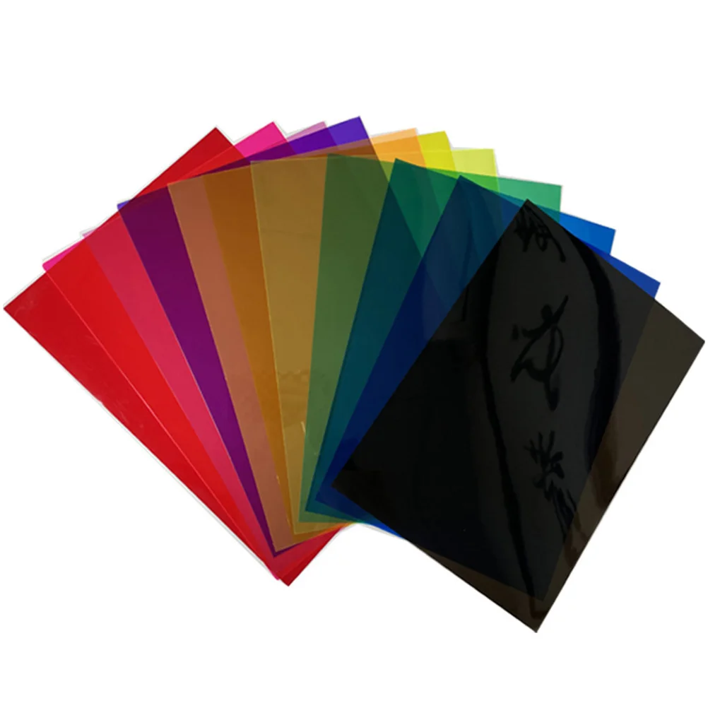 9 Шт. цветных фильтрующих гелей, фотопленки, светофильтров, фотографического ПВХ