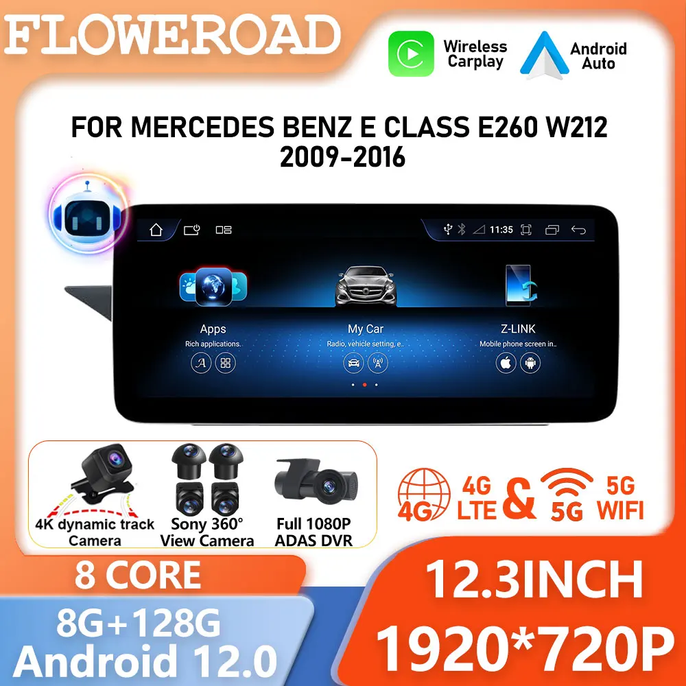 Android Auto Для Mercedes Benz E Class E260 W212 2009-2016 Carplay Экран Навигации GPS Автомобильный Мультимедийный Радио-Видеоплеер BT