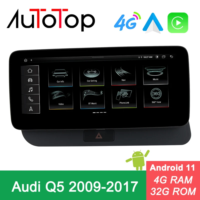 AUTOTOP 8 Ядерная Система Android Автомобильная Стереосистема Для Audi Q5 2009-2017 WIFI 4G SIM 10,25