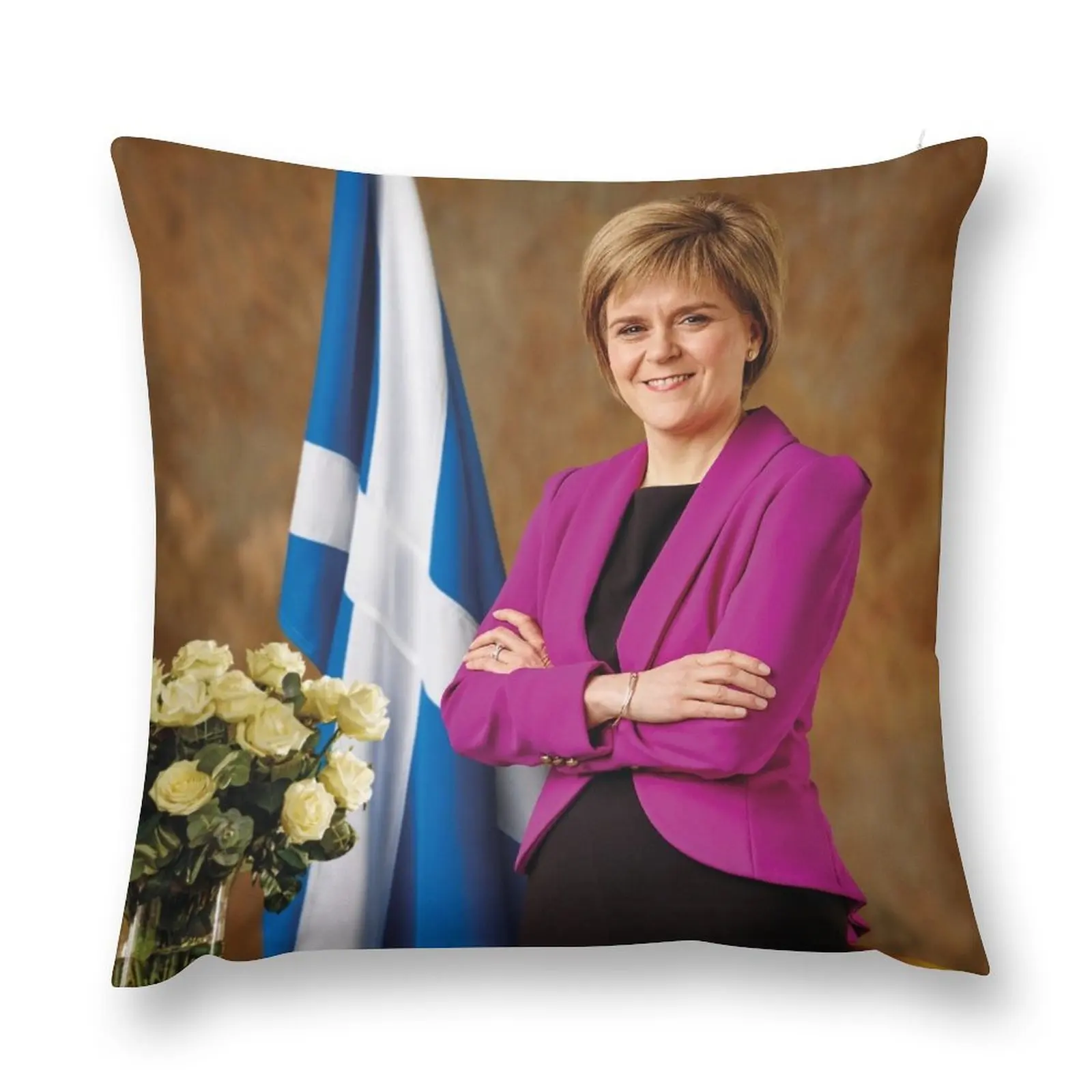 FM Nicola Sturgeon Подушка Диванные подушки Мраморный чехол для подушки