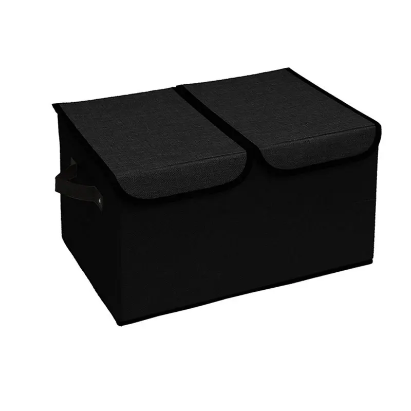 Jul2975 Коробка для отделки одежды из хлопчатобумажной и льняной ткани с двойным покрытием, складной ящик для хранения