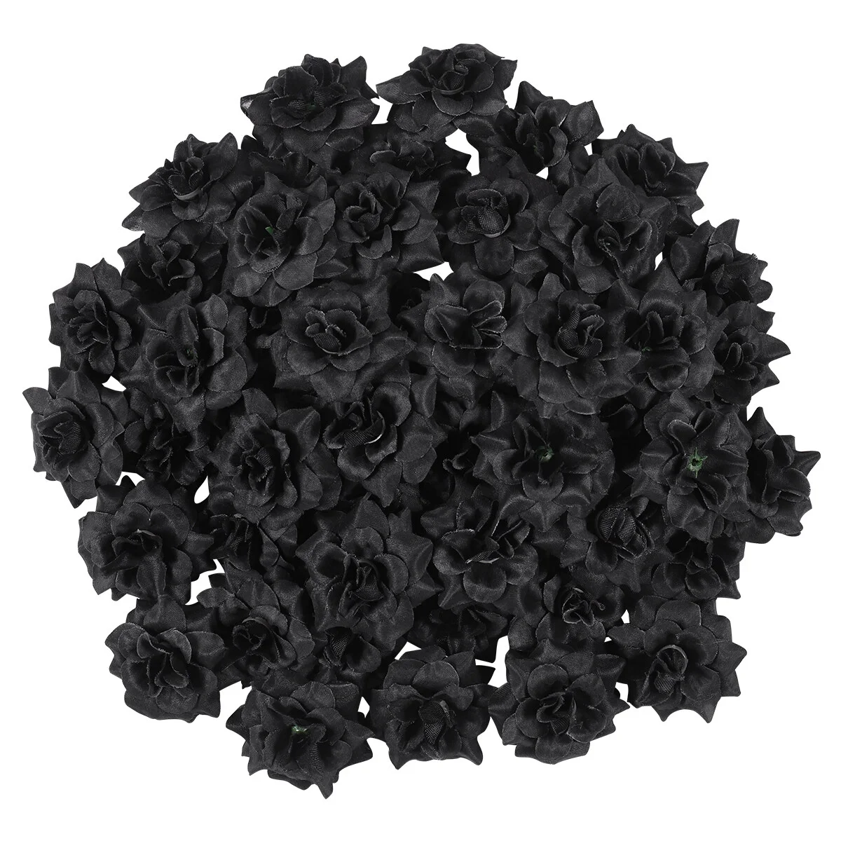 LUOEM 50 шт. имитирующие шелковые головки роз для украшения альбома шляпы, одежды (черный)