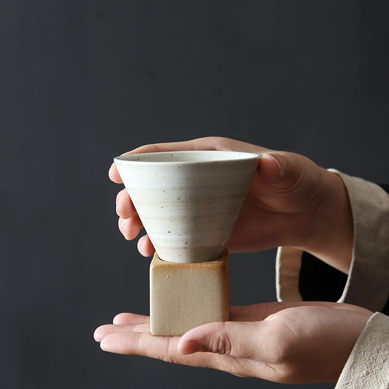 LUWU 1шт Креативная Ретро Керамическая Кофейная чашка из грубой Керамики Чайная чашка Японский Латте с цветочным рисунком Фарфоровая чашка Бытовая Керамическая Кружка