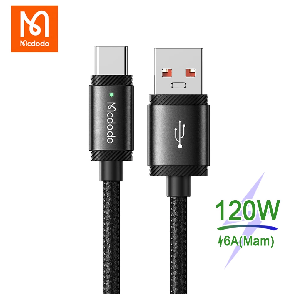 Mcdodo 120 Вт USB-Кабель Type C USB для Xiaomi Huawei Poco Samsung S22 S21 Шнур Быстрой Зарядки Мобильного Телефона Usb C PD3.0 Провод Для Передачи данных