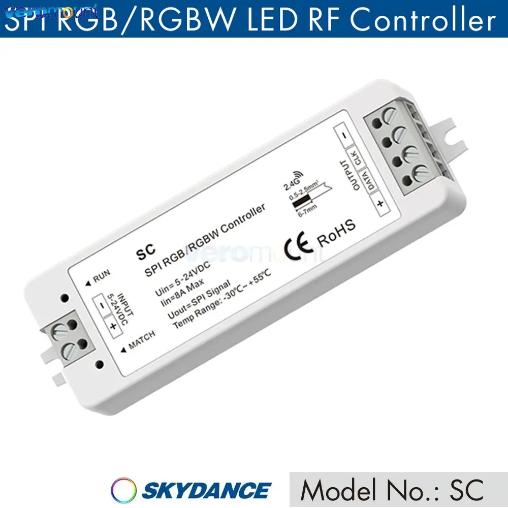 Skydance SC 2.4G RF светодиодный Контроллер DC5-24V SPI Адресуемый Сигнал RGB RGBW Полосы WS2812B WS2811 WS2813 WS2815 SK6812 Light