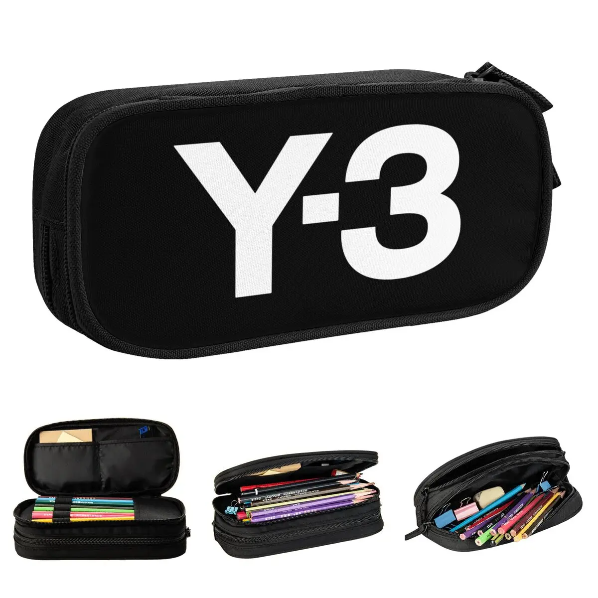 Yohji Yamamoto Носки Y3 Логотип Пеналы Модные Пеналы Коробка для Ручек для Студентов Большая Сумка Студенческая Школьная На Молнии Канцелярские Принадлежности