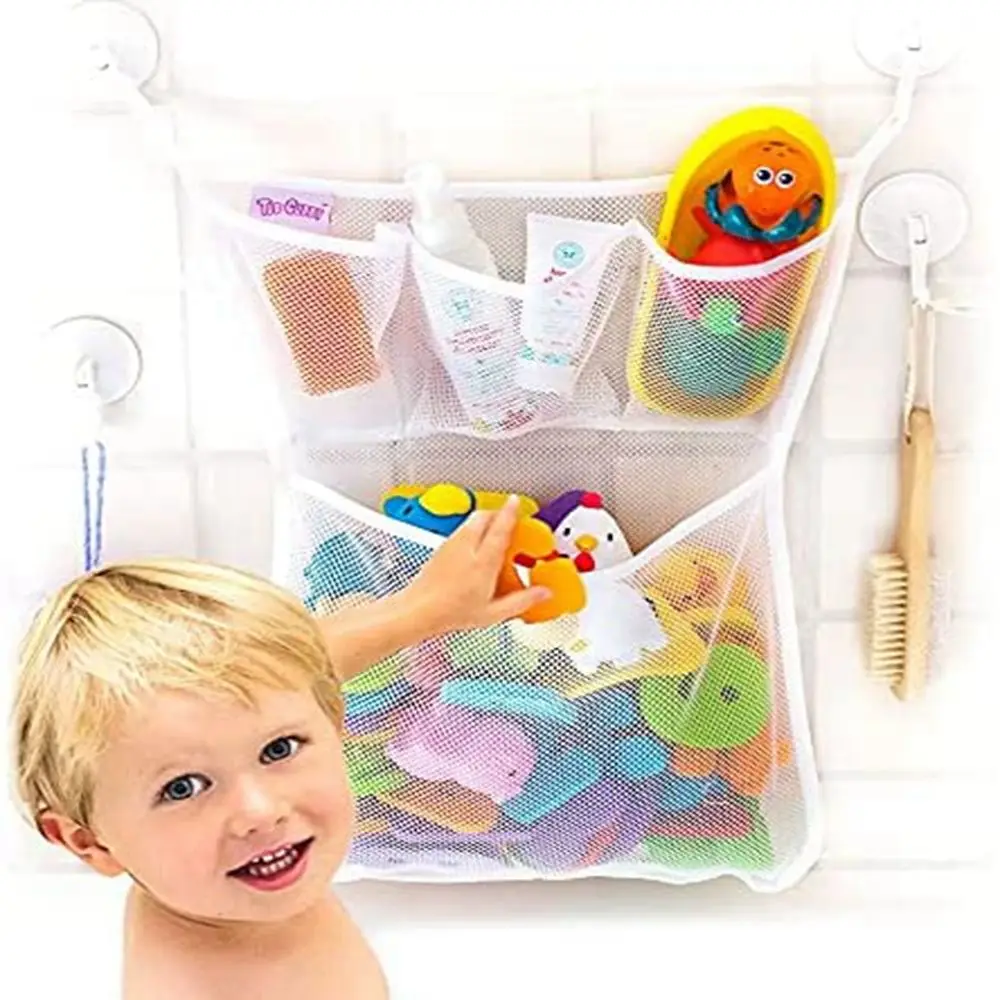 Белая складная подвесная кукла-игрушка с присоской, сетчатая сумка для ванны
