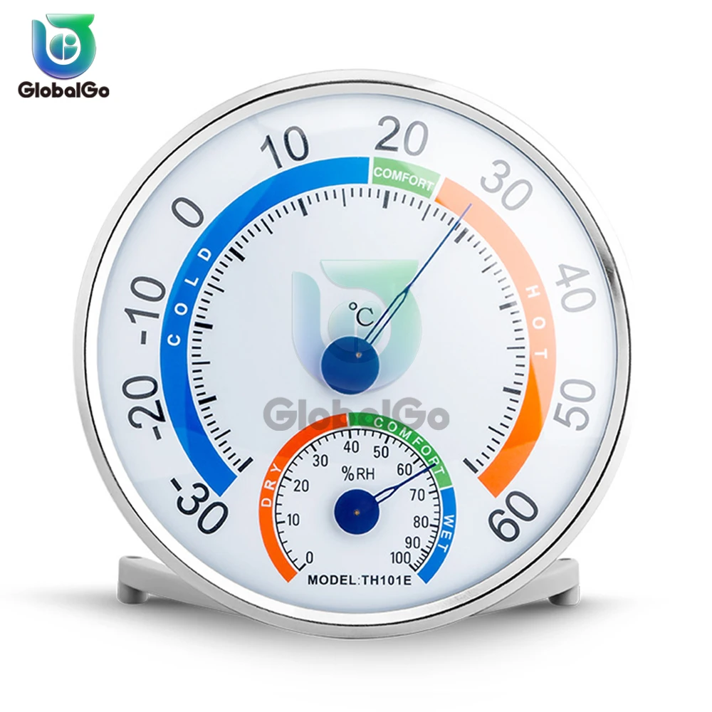 Бытовой аналоговый термометр-гигрометр TH101E, измеритель температуры и влажности, измерительный прибор, качественная конструкция