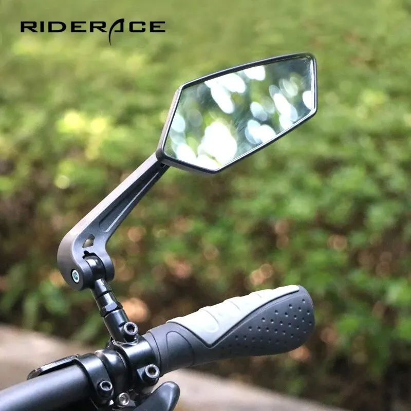 Велосипед RIDERACE Зеркало заднего вида, прозрачный велосипед, Широкий диапазон заднего обзора, Отражатель заднего вида, Регулируемое Зеркало на руле Слева и справа
