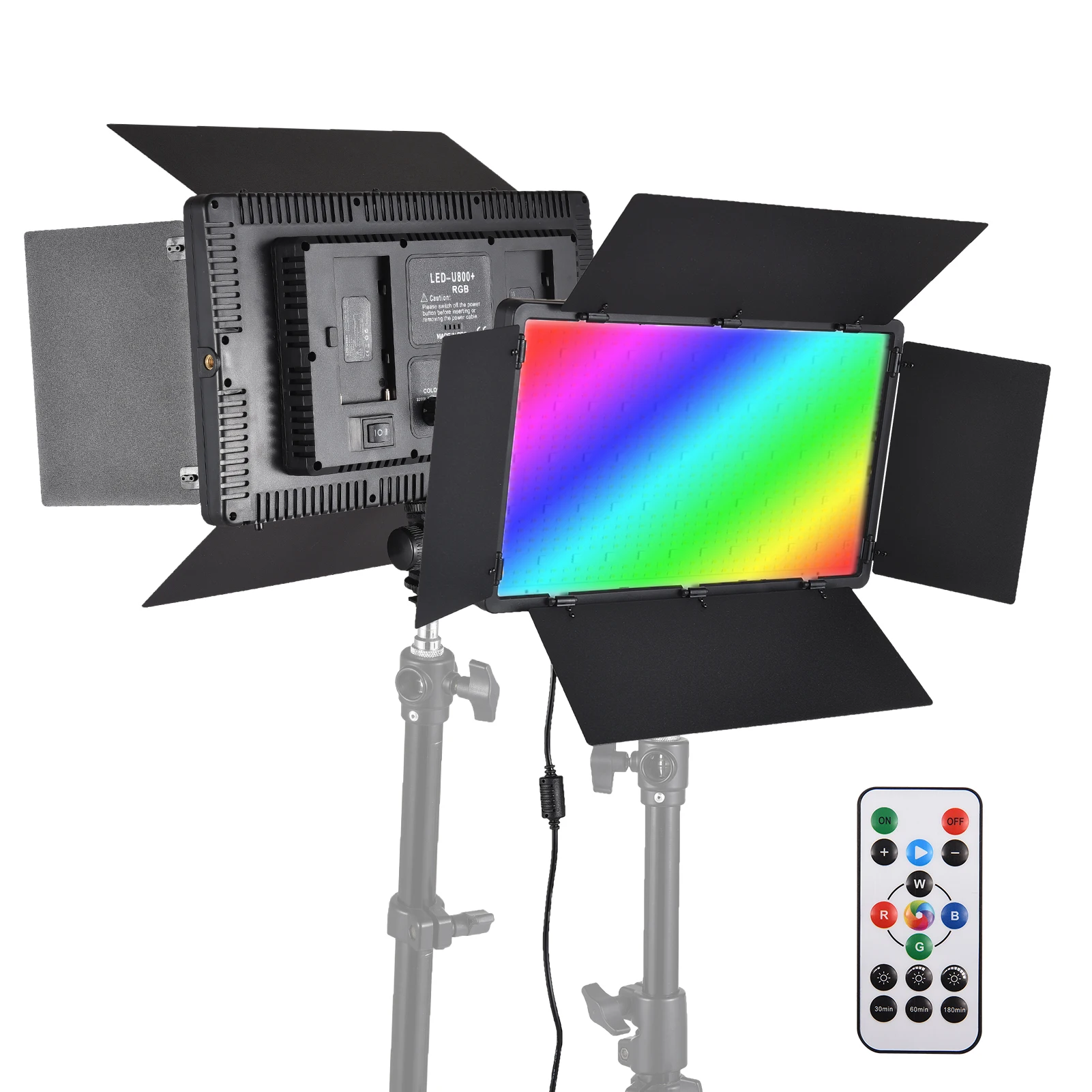 Двухцветная RGB Фотография 50 Вт Светодиодная Световая Панель 700 шт. Светодиодные Бусины 3200 К-5600 К С Регулируемой Яркостью DC / NP Серии С Питанием от батареи