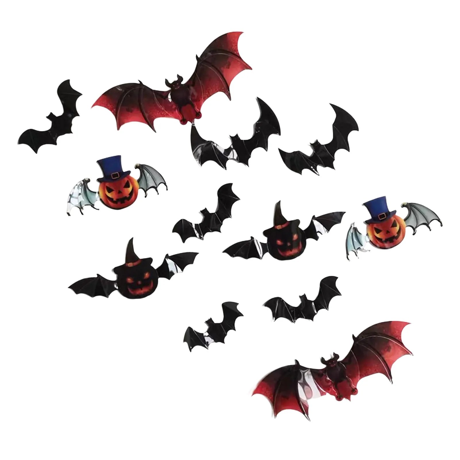 Декор стен с летучими мышами на Хэллоуин, черная наклейка на стену с 3D страшными летучими мышами из ПВХ, наклейка на стену для декора комнаты, принадлежности для вечеринки на Хэллоуин