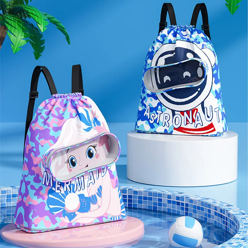 Детская сумка для плавания, вместительная сумка для хранения плавания, Пляжная сумка для хранения