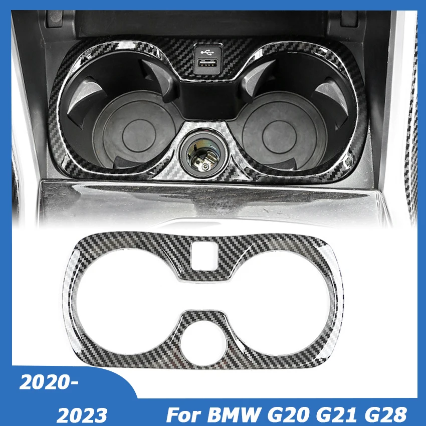 Для BMW 3 Серии G20 G21 G28 2020 2021 2022 2023 Центральная Консоль Держатель Стакана Воды Рамка Крышка Отделка Аксессуары Для Интерьера автомобиля