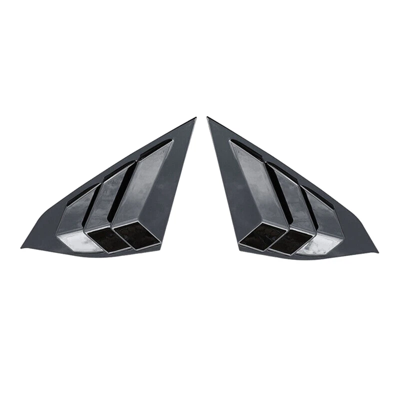 Для Honda Accord 2018-2022 Глянцево-черные Детали крышки жалюзи на четверть окна с вентиляционным отверстием сзади сбоку