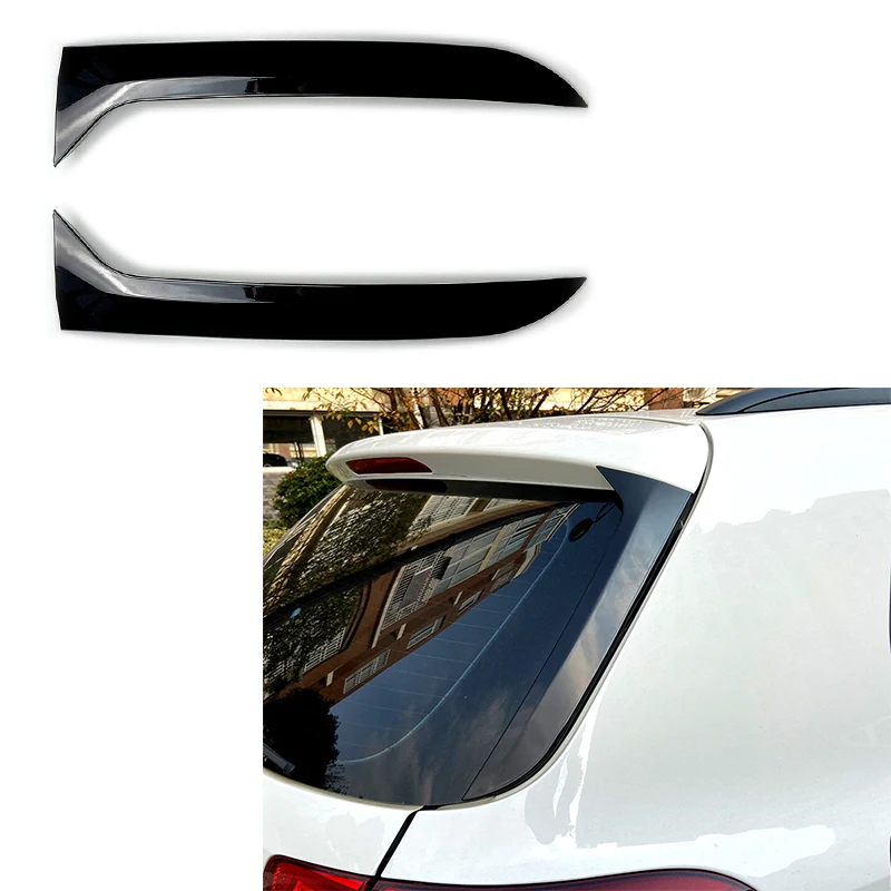 Для VW Tiguan MK1 2007-2016 Боковое стекло заднего стекла спойлер Canard Сплиттер Отделка Замена спойлера Авто Глянцевый черный автомобиль Автоаксессуар