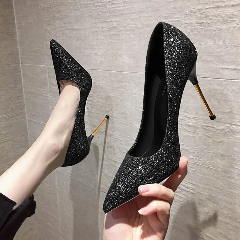 Женская обувь 2023, летняя женская обувь на очень высоком каблуке, свадебная обувь для невесты, Золотая вечерняя обувь с кристаллами, горный хрусталь, бриллиант 39
