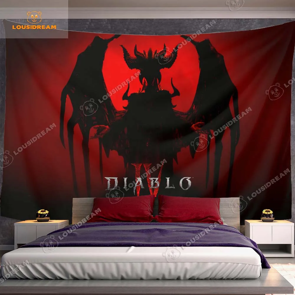 Игровой плакат Diablo 4, картина с гобеленовым декором, HD Настенное искусство, картина для домашнего декора, печатная живопись, искусство видеоигр