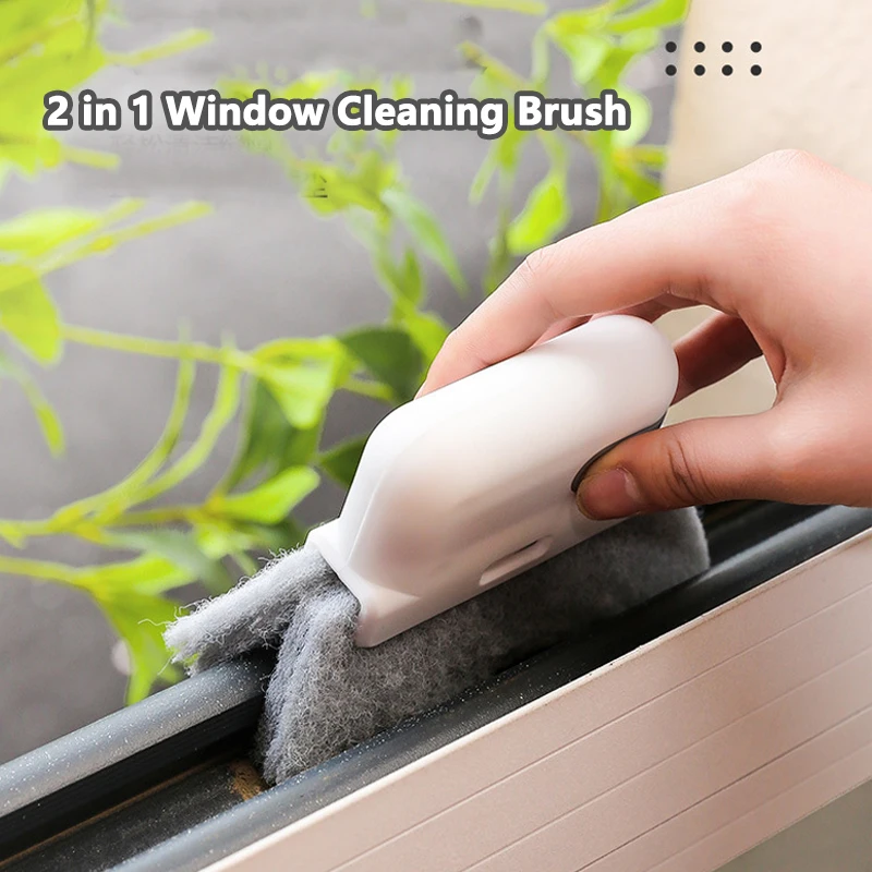 Инструмент для очистки пазов 2 в 1, щетка для чистки оконной рамы, дверных пазов, дорожек для раздвижных дверей, ручной очиститель щелей