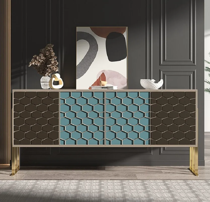 Итальянский легкий роскошный и минималистичный современный шкаф для хранения, высококлассный расписной шкаф на веранде в гостиной