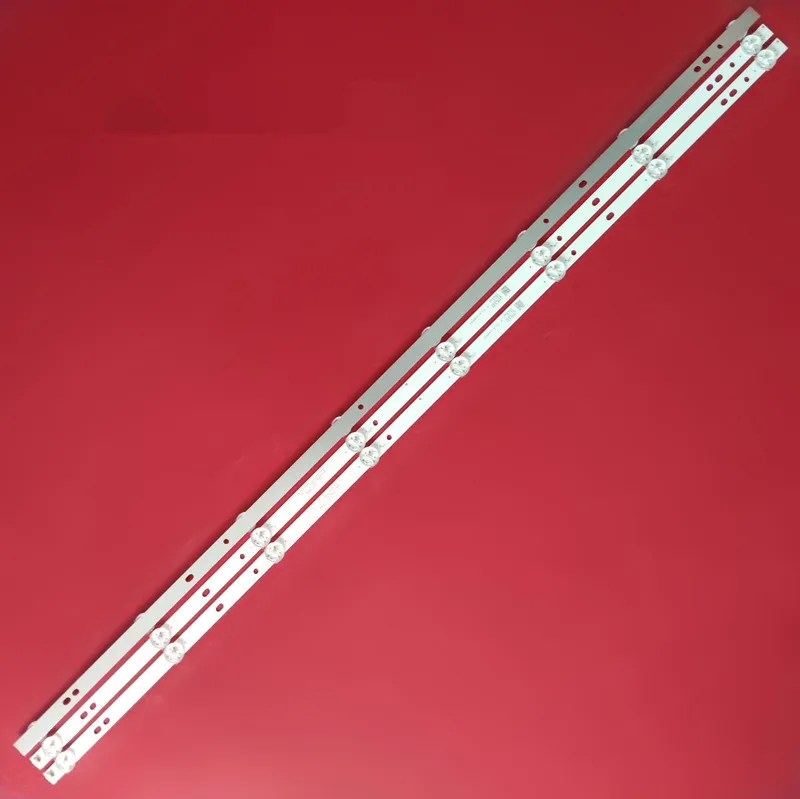 Комплект 3шт 8LED светодиодная лента подсветки Для DEXP F43D7000 F43D7000K JL.D43081330-083CS-M LC430DUY-SHA1 Комплект 3шт 8LED светодиодная подсветка st