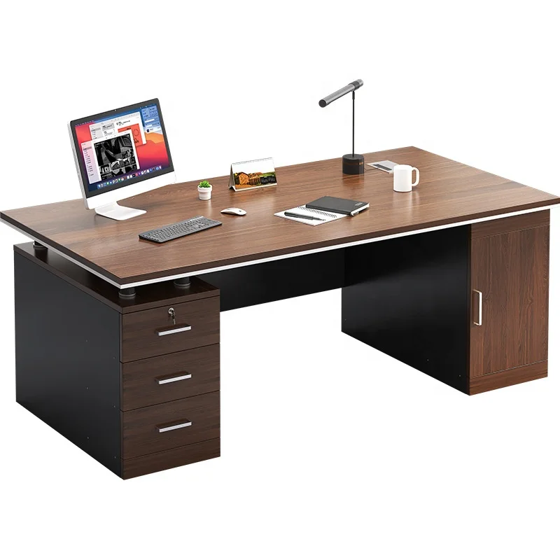 Компьютерный письменный стол для домашнего офиса, компьютерный стол с выдвижными ящиками, рабочий стол для учебы