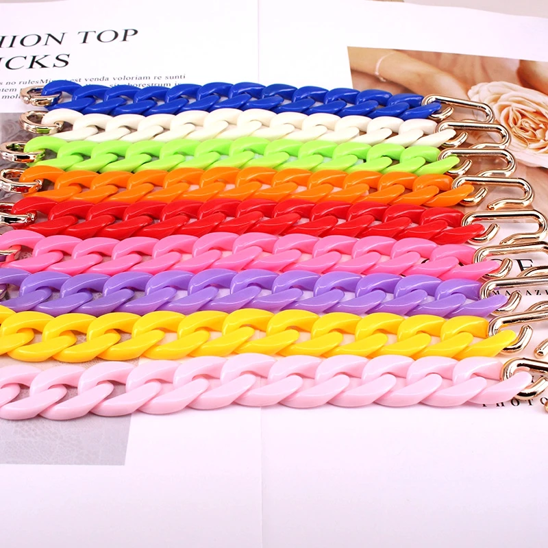 Красочные акриловые Толстые браслеты-цепочки для мужчин и женщин, Богемные Многоцветные браслеты-цепочки из смолы, роскошные ювелирные изделия F19