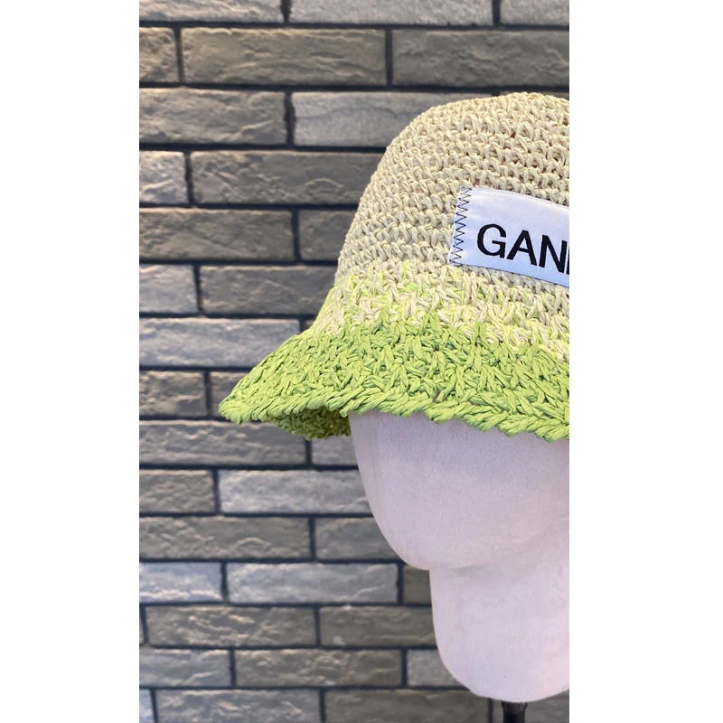 Летняя новая соломенная шляпа постепенного цвета, женская рыбацкая шляпа, уличная пляжная шляпа с солнцезащитным козырьком, шляпа для бассейна