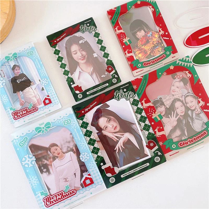 Лимитированный набор рождественских открыток с мультяшными фотографиями polaroid для детей в 3-дюймовой рамке и 4-дюймовом подарке веб-знаменитостей