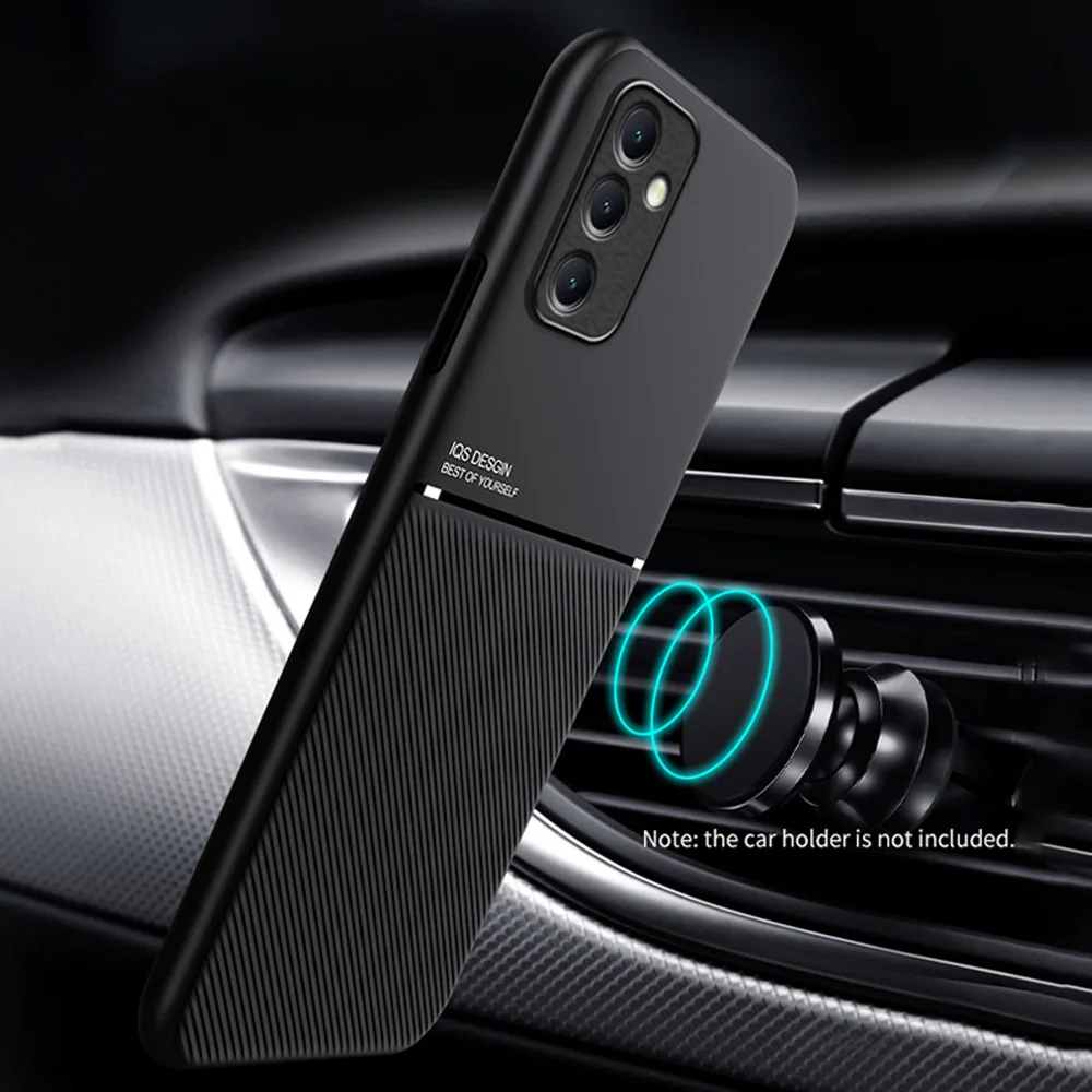 Магнитный Автомобильный Чехол для телефона Samsung Galaxy A14 5G A34 A54 A14 4G A04s S23 S23 + Встроенный Металлический Магнит, Мягкий Противоударный чехол из ТПУ