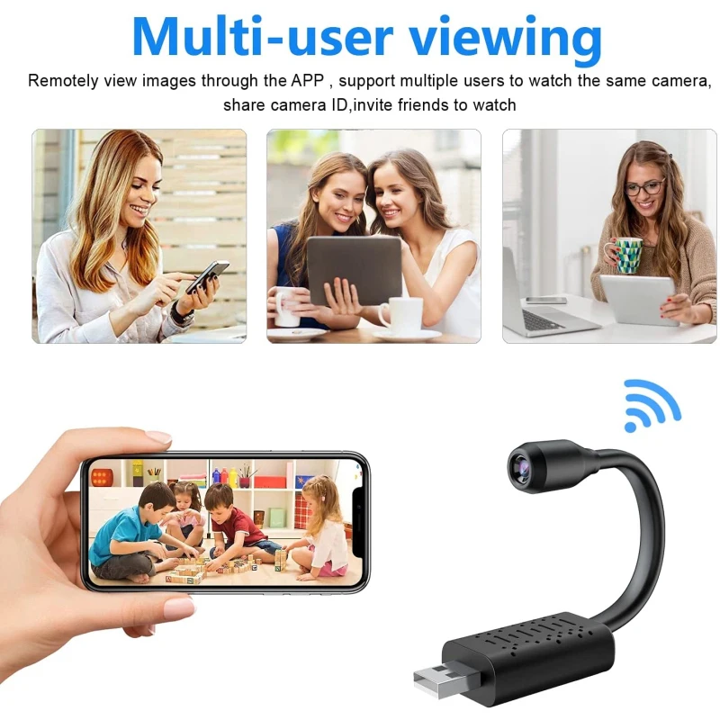 Мини-камера Wifi Портативный P2P IP / AP Пульт дистанционного управления USB Камера наблюдения HD 1080P Поддержка обнаружения движения Скрытая карта