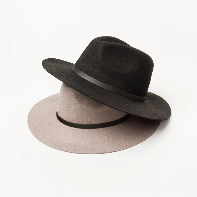 Модная классическая джазовая шляпа из 100% шерсти, осенне-зимняя повседневная фетровая шляпа-фетровая шляпа из 100% шерсти, джазовая шляпа для женщин