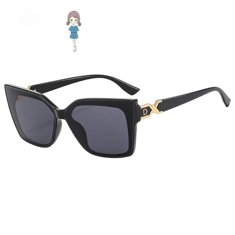 Модные квадратные солнцезащитные очки 2023, женские винтажные солнцезащитные очки с кошачьим глазом, женские повседневные модные популярные очки с защитой от ультрафиолета очки