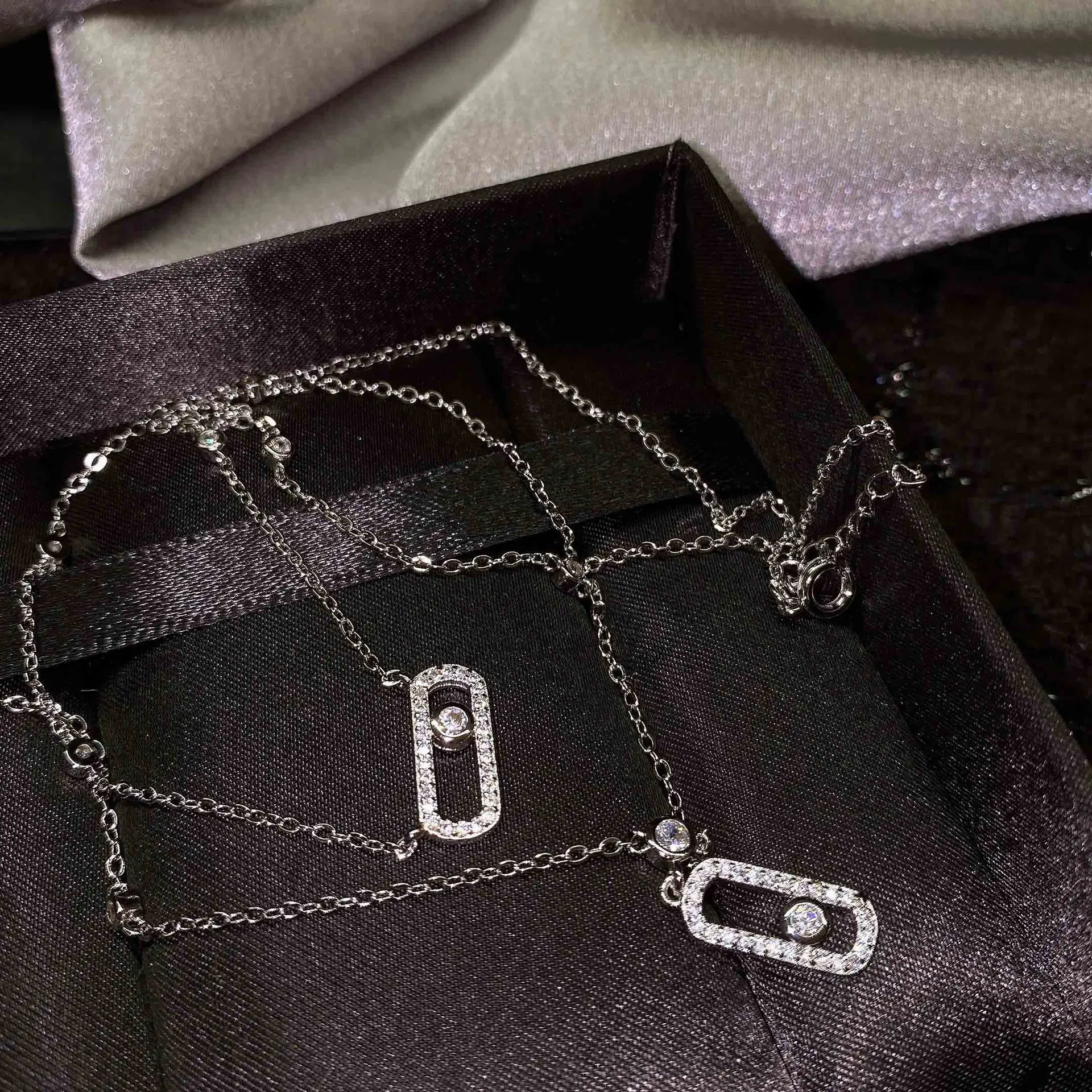 Модные серьги-иглы из серебра 925 пробы, кольцо, браслет, ожерелье, набор для женщин, уникальные ювелирные наборы на годовщину помолвки