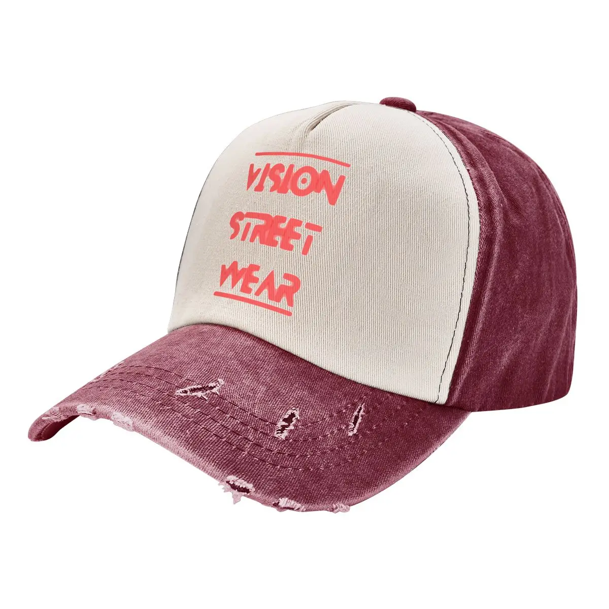 Мужская и женская бейсболка Vision Street Wear, потертые кепки, винтажные уличные летние головные уборы с регулируемой посадкой