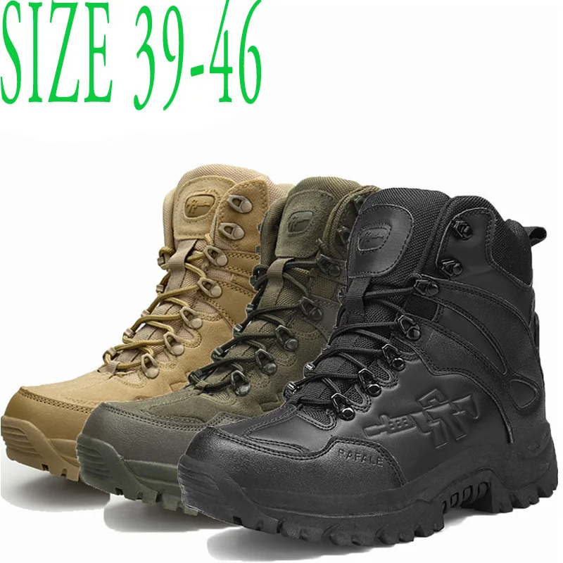 Мужские военные ботинки бренда TRILEINO, походные ботинки, Нескользящая резина, тактические армейские рабочие кроссовки для боя в пустыне, Размер 39-46