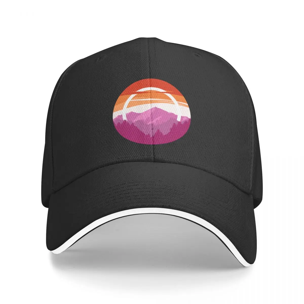 Новая Pride Mountain (утонченный дизайн флага лесбийской гордости), Бейсболка, детская шляпа, рыболовная шляпа, роскошная шляпа-дерби, мужская шляпа, женская