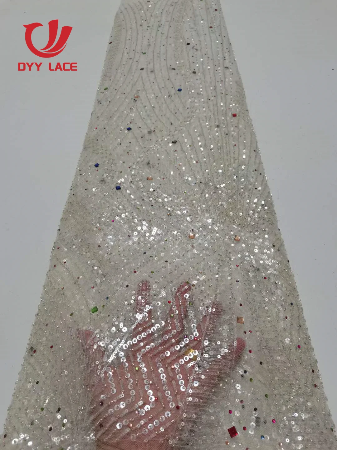 Новейшая высококачественная Африканская кружевная ткань Камни Кружево Роскошные Блестки Бисер Вышитый Тюль Кружевная ткань для платья 5 Ярдов