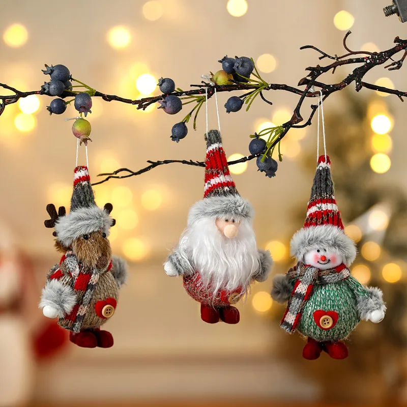 Новые рождественские украшения из цветной ткани и пенопласта, объемные маленькие подвески, украшения для рождественской елки, Рождественские подарки