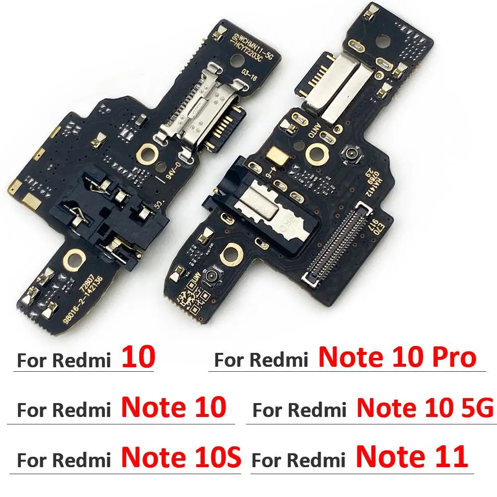Новый USB-Порт Для Зарядки Платы Гибкий Кабельный Разъем Запчасти Для Xiaomi Redmi 10C 10 Note 10 11S 5G/Note 10 Pro 10S 11 Микрофон
