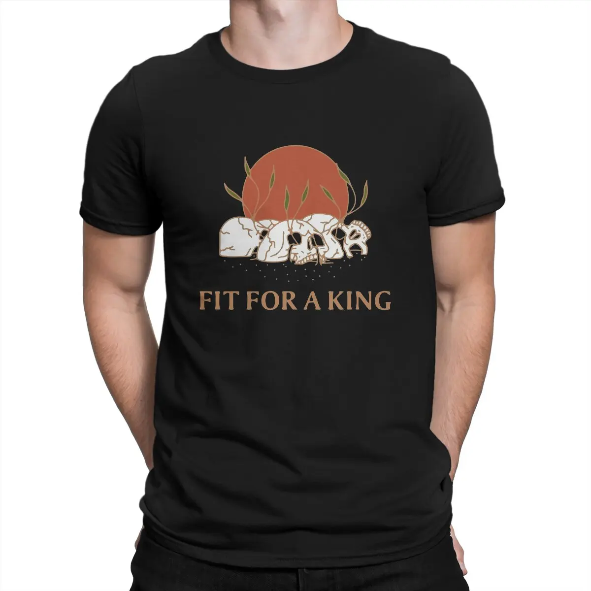 Подходит для короля Новейшая футболка для мужчин с круглым воротом из чистого хлопка для проращивания Персонализированная подарочная одежда Уличная одежда