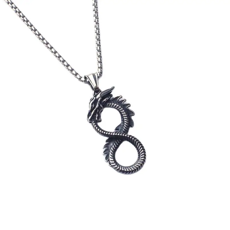Популярное модное мужское ожерелье Ювелирные изделия Модные храбрые мужчины Ожерелье с драконом Мужское подвесное ожерелье