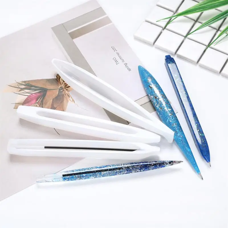 Прозрачная ручка, силиконовая форма, Сушеный цветок, Декоративная смола, форма для шариковой ручки 