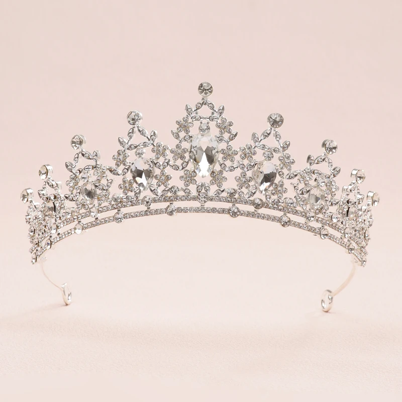 Простая корона королевы барокко, свадебные Аксессуары для волос, Вечерние женские Диадемы