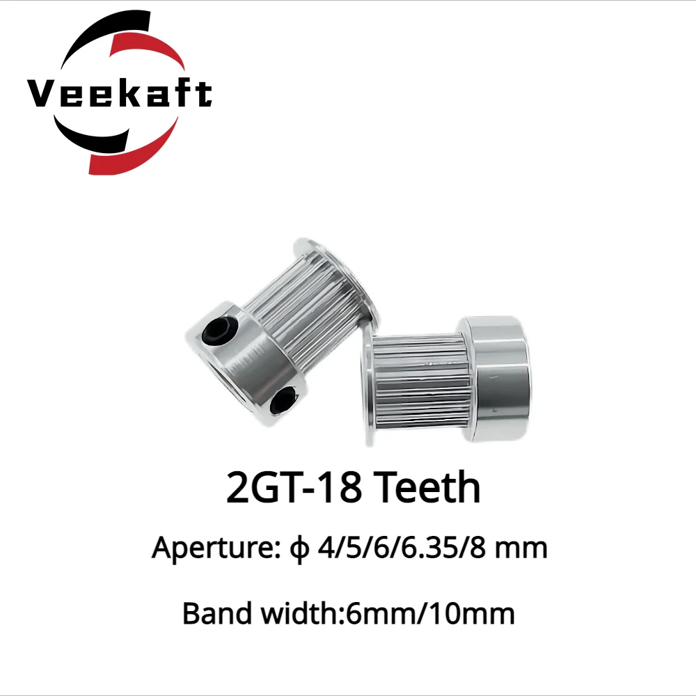 Прочный шкив ГРМ GT2 с 18 зубьями и различными размерами отверстий для синхронных колесных передач